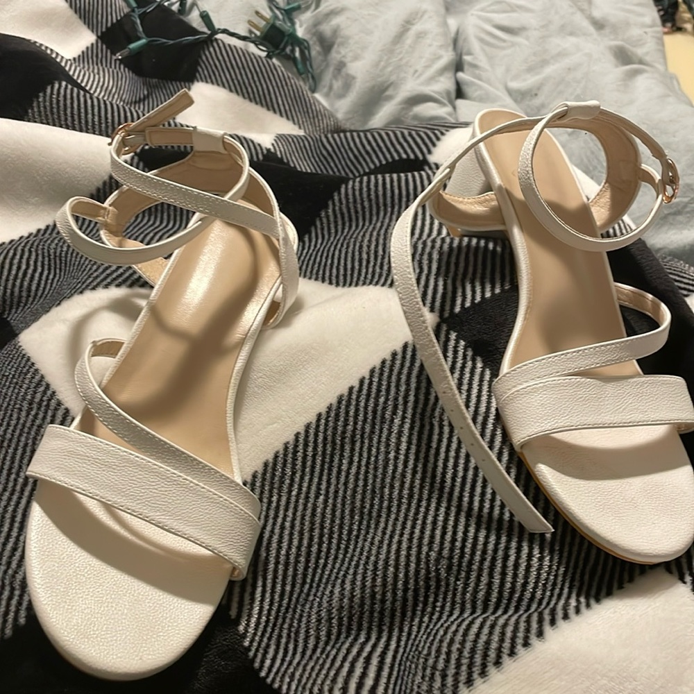 white high heels